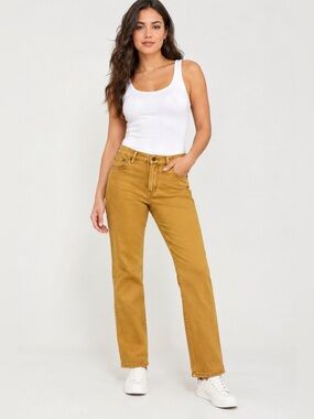 ✨ Levi’s Middy Straight Pants Tan Khaki Women’s Size 33x30